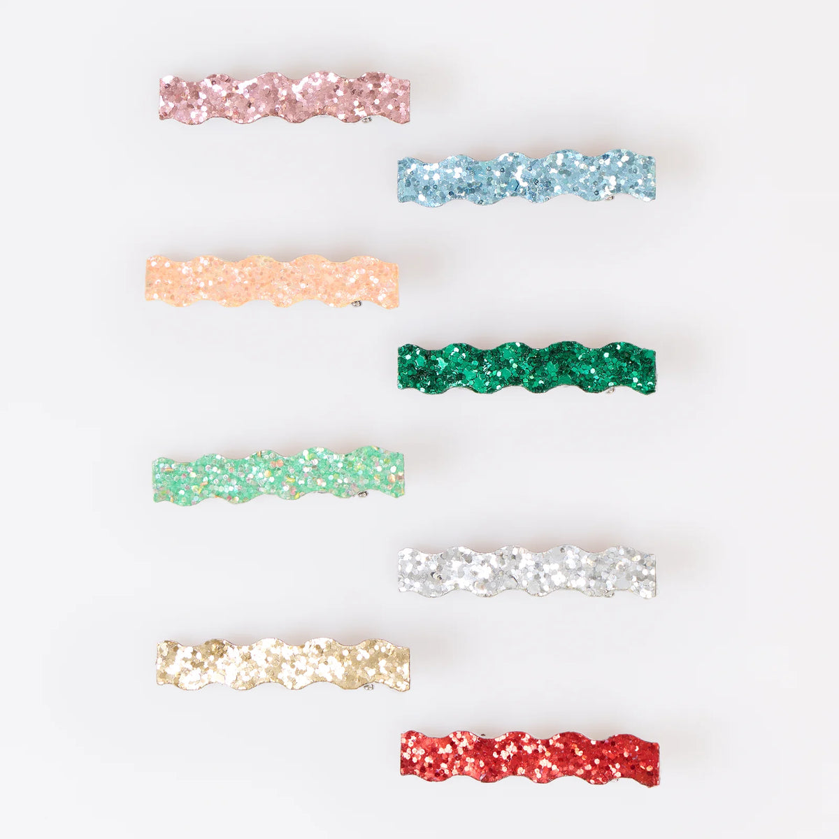 Meri Meri Glitter Covered Wavy Hairclips