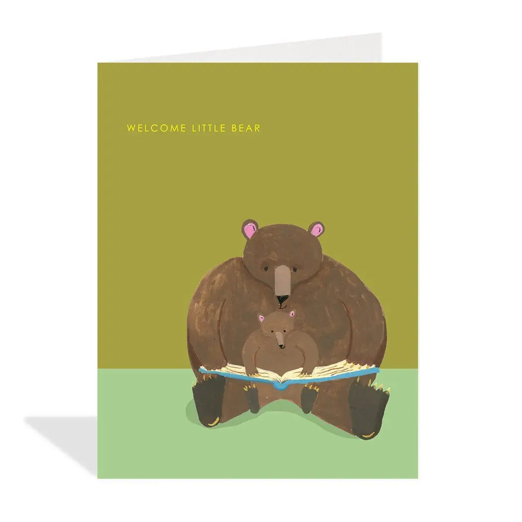 Halfpenny Postage Baby Card Welcome Little Bear