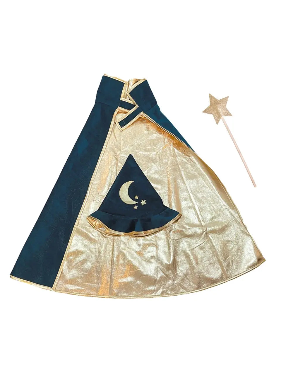 Ratatam Blue Wizard Cloak Costume Set+Hat+Wand