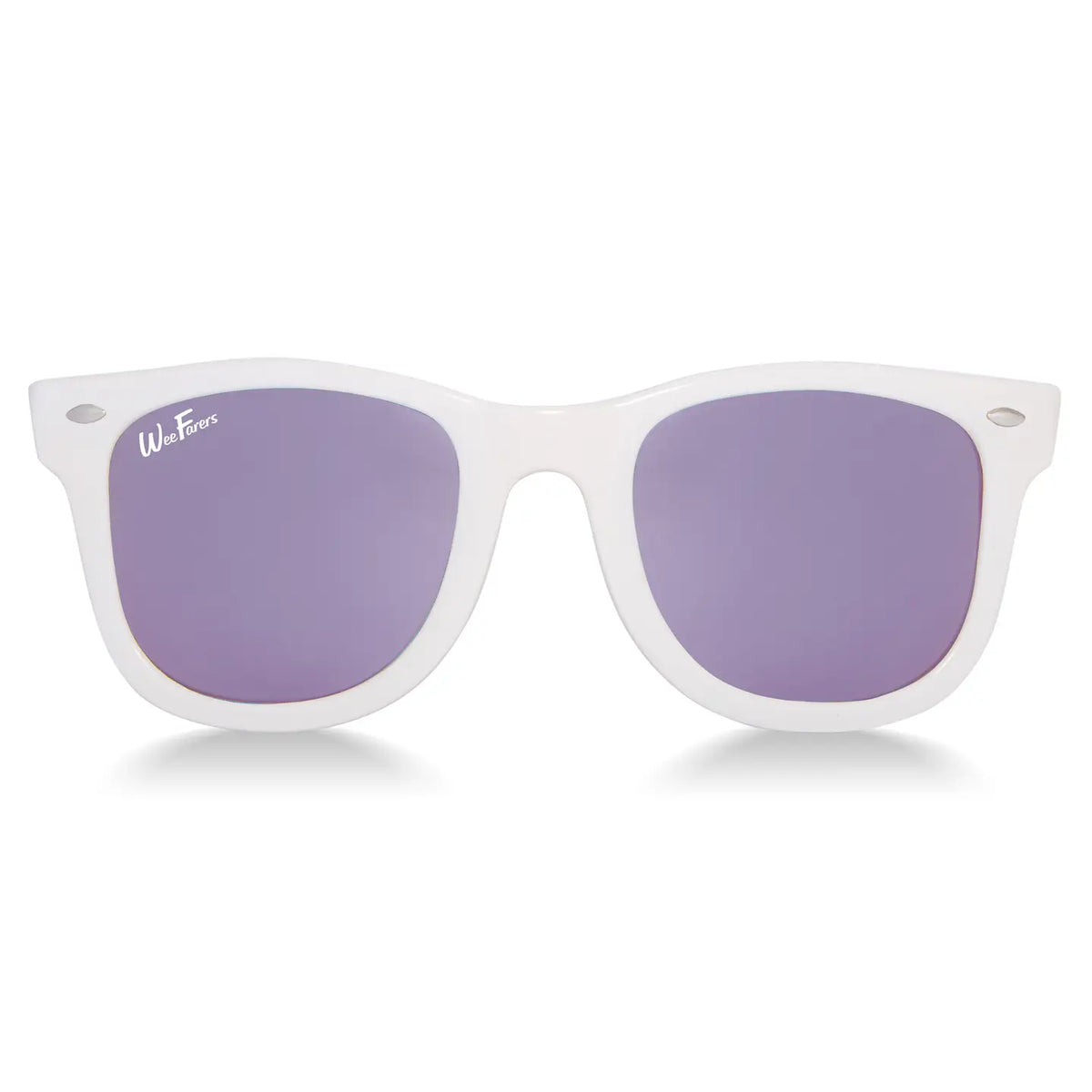 WeeFarers Polarized Baby Sunglasses White w Purple