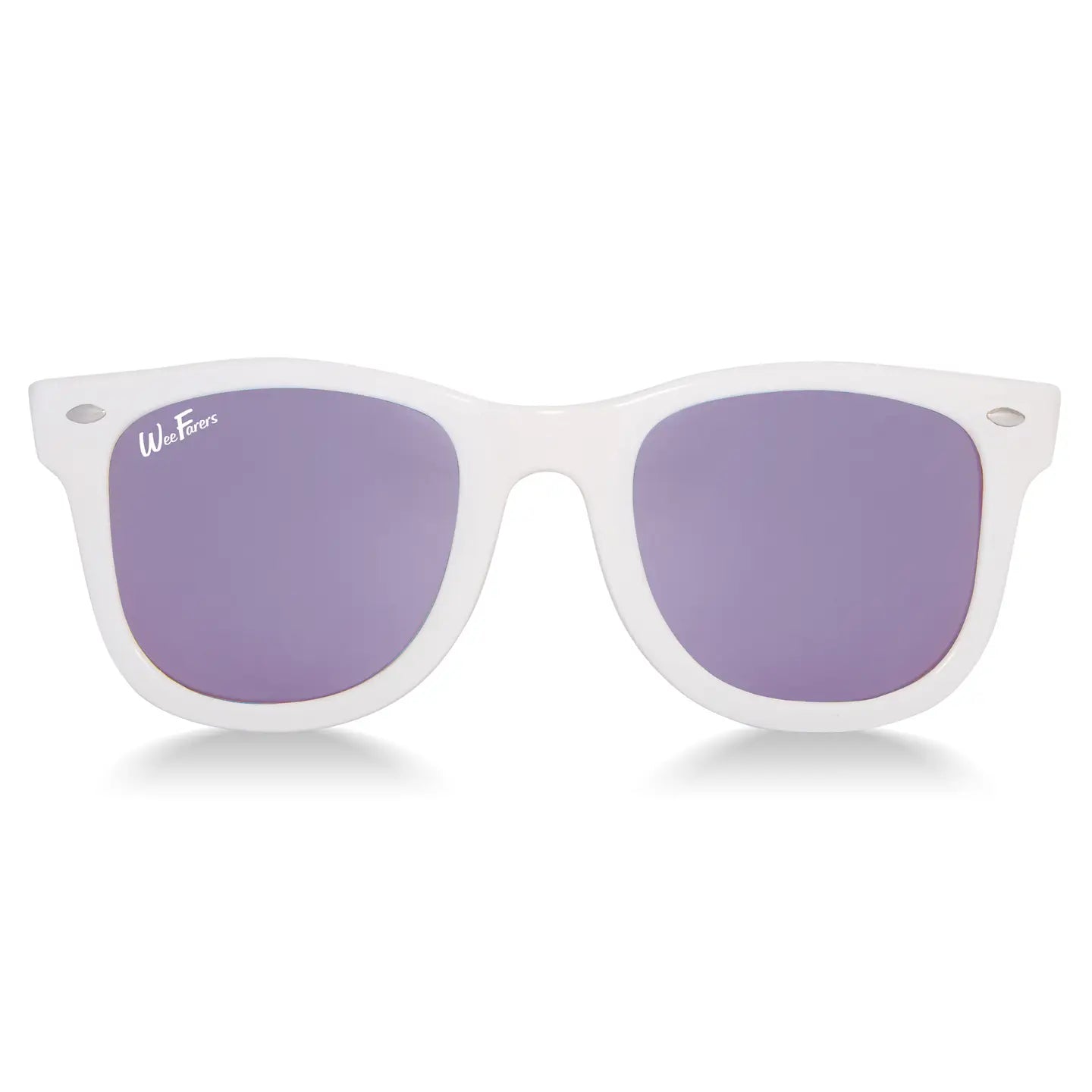 WeeFarers Polarized Baby Sunglasses White w Purple