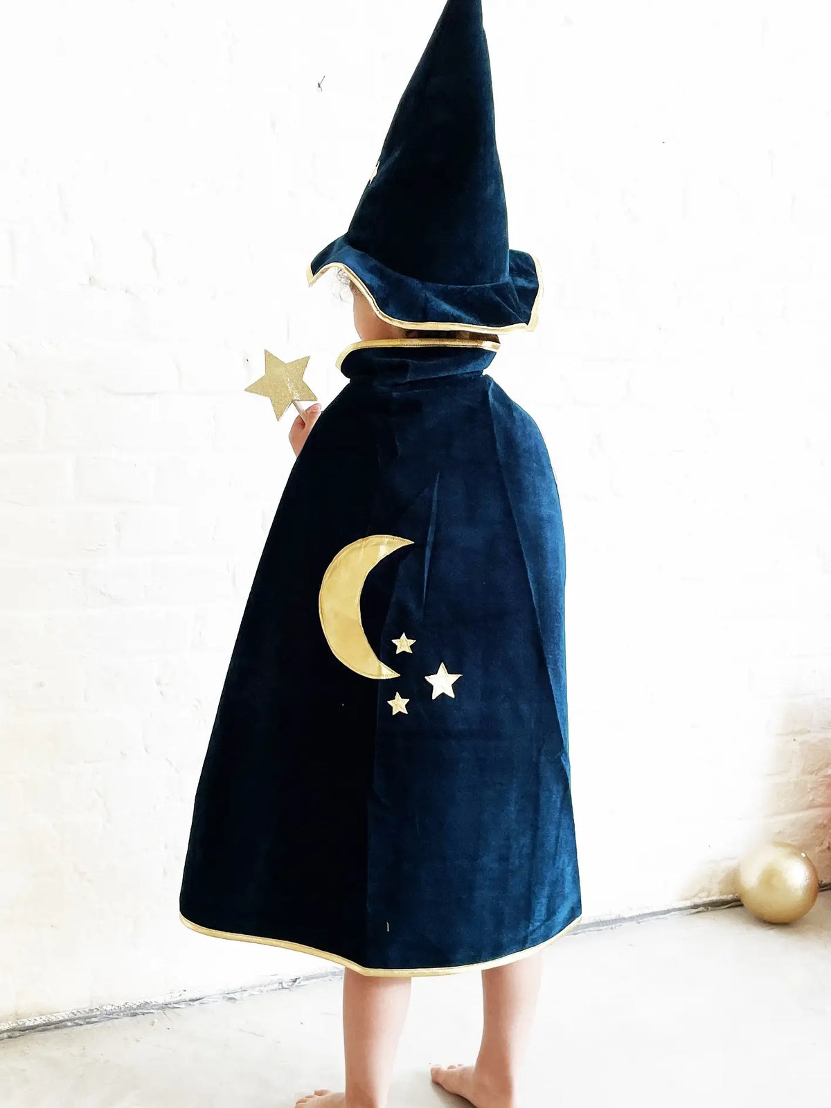Ratatam Blue Wizard Cloak Costume Set+Hat+Wand