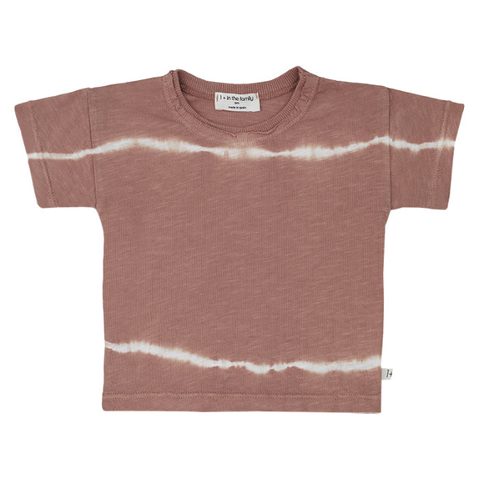 1+ In The Family Baby And Child Bobby T-shirt Cedar Brown Tie Dye