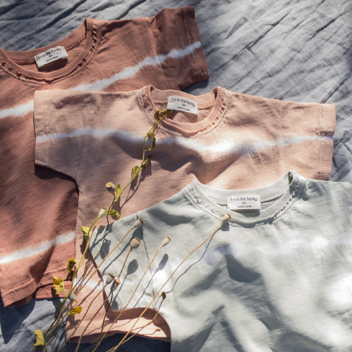 1+ In The Family Baby And Child Bobby T-shirt Cedar Brown Tie Dye