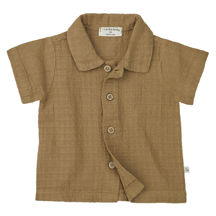1+ In The Family Baby And Child David Shirt Biscotto Brown