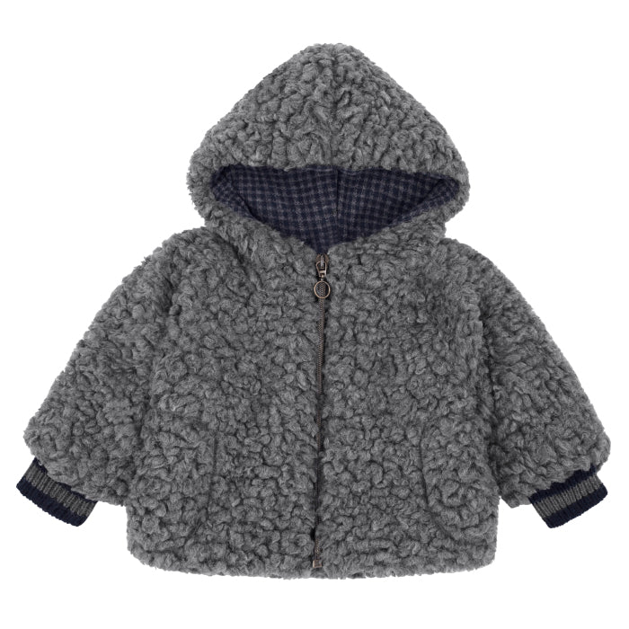 1+ In The Family Baby And Child Imanol Furry Coat Grey