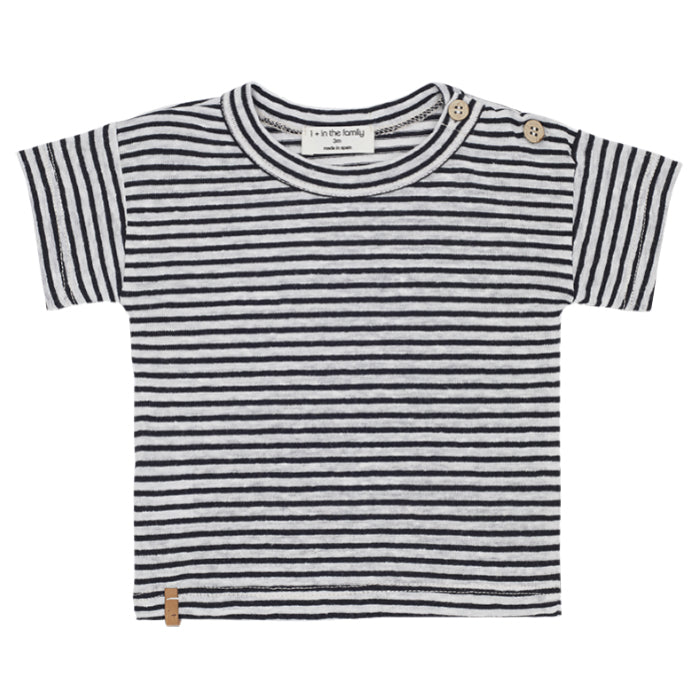 1+ In The Family Baby And Child Victor T-shirt Blue-Notte Stripes