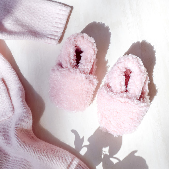 ADVICE Baby Article Two Vegan Shearling Slippers Quartz Pink