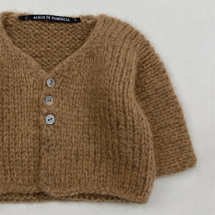 Album Di Famiglia Baby Chunky Knit Cardigan Advice from a Caterpillar
