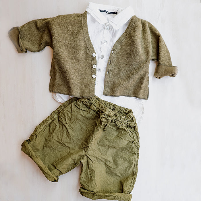 Album Di Famiglia Baby And Child Connie Cardigan Khaki Green