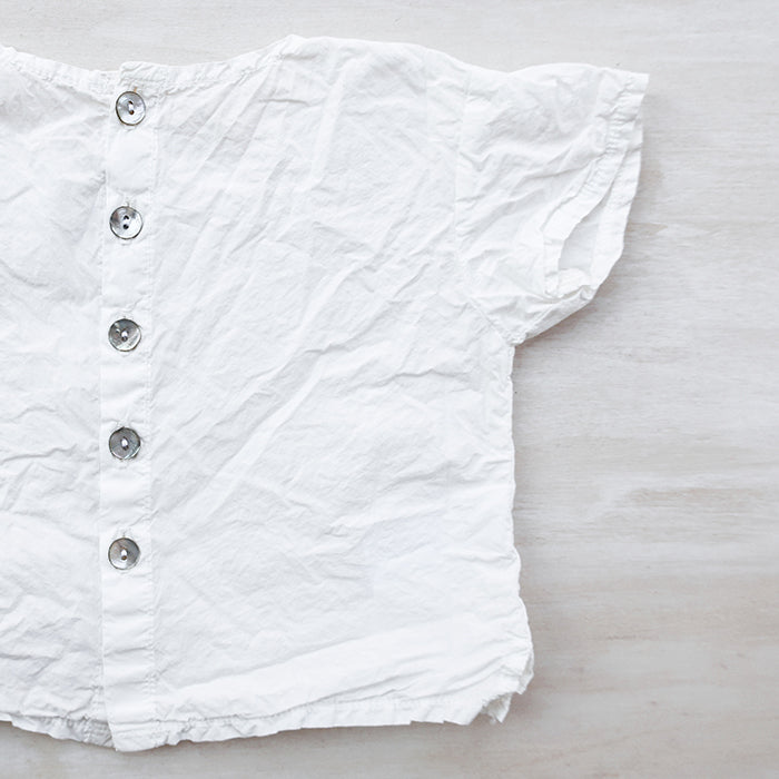 Baby white button up online shirt