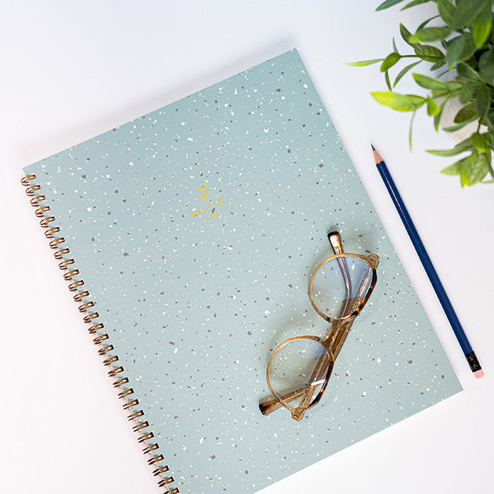 Baltic Club Large Terrazzo Spiral Notebook Mint