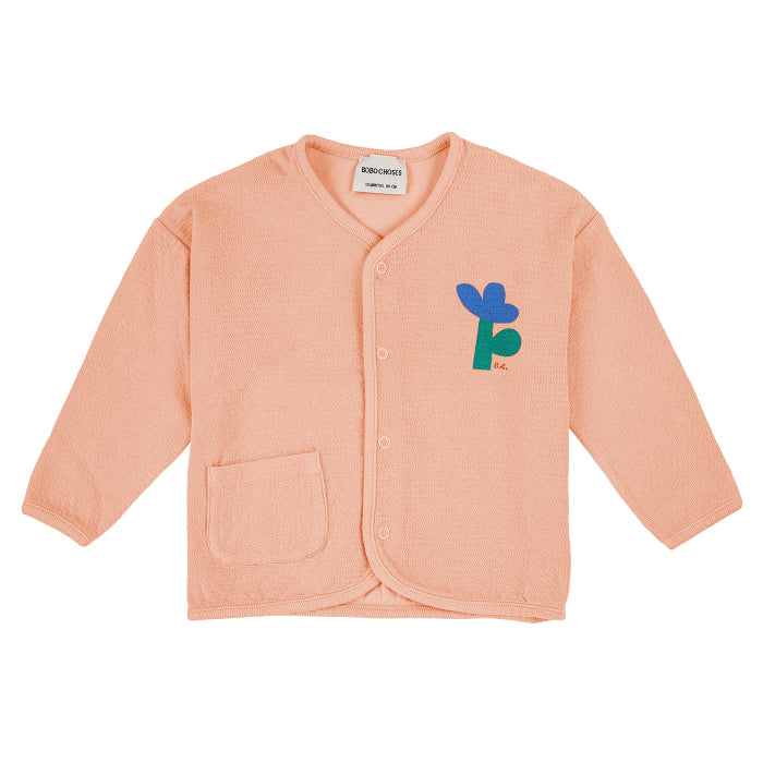 Bobo Choses Baby Sea Flower Buttoned Sweatshirt Light Pink