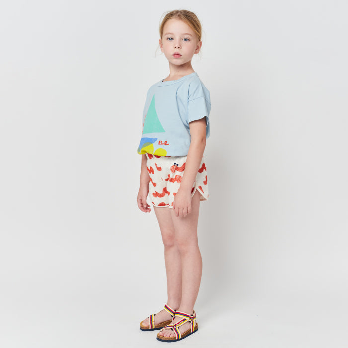 Bobo Choses Child All Over Waves Terry Shorts White - Advice from