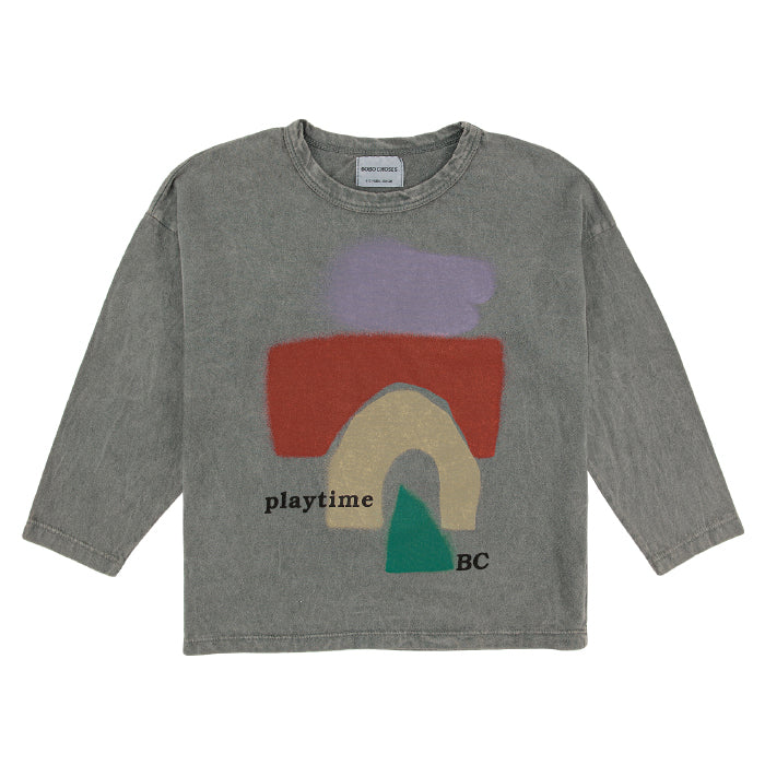 Bobo Choses Child Playtime Long Sleeved T-Shirt Grey