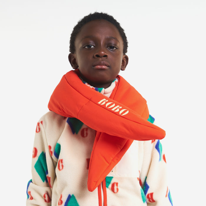 Bobo Choses Child Bobo Quilted Neck Warmer Scarf Red