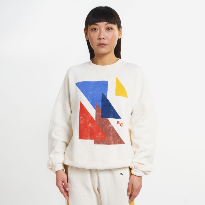 Bobo Choses Woman Geometric Oversized Sweatshirt Cream