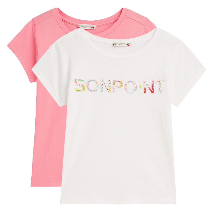Bonpoint Child T-shirt With Bonpoint Appliqué