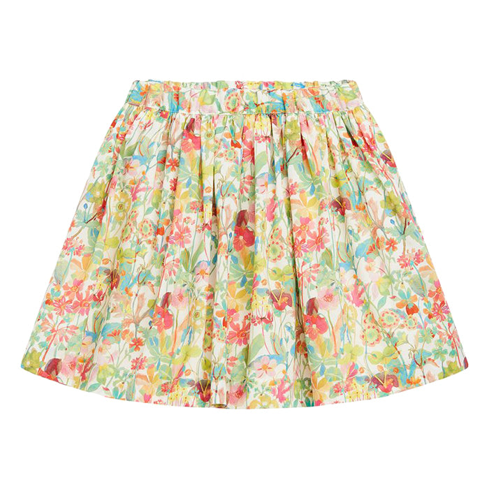 Bonpoint Child Suzon Skirt Green Garden Print