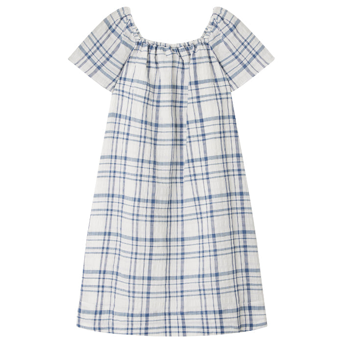 Bonpoint Child Ariel Dress Blue Plaid