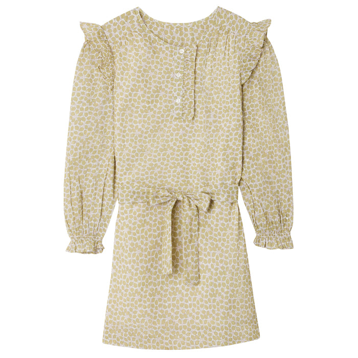 Bonpoint Child Tosca Dress Grass Green Print