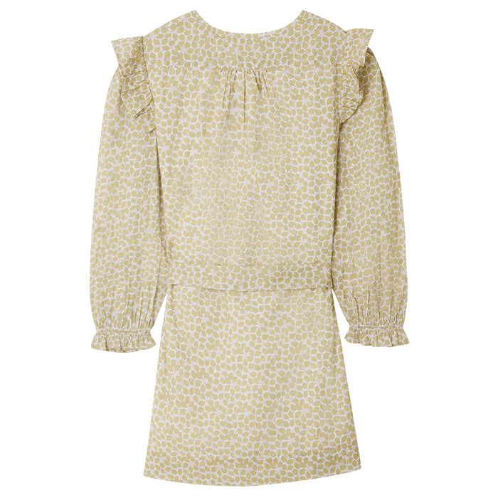 Bonpoint Child Tosca Dress Grass Green Print