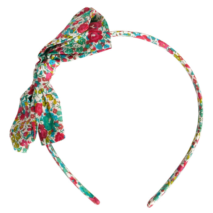 Bonpoint Child Party Hairband Mint Floral Print