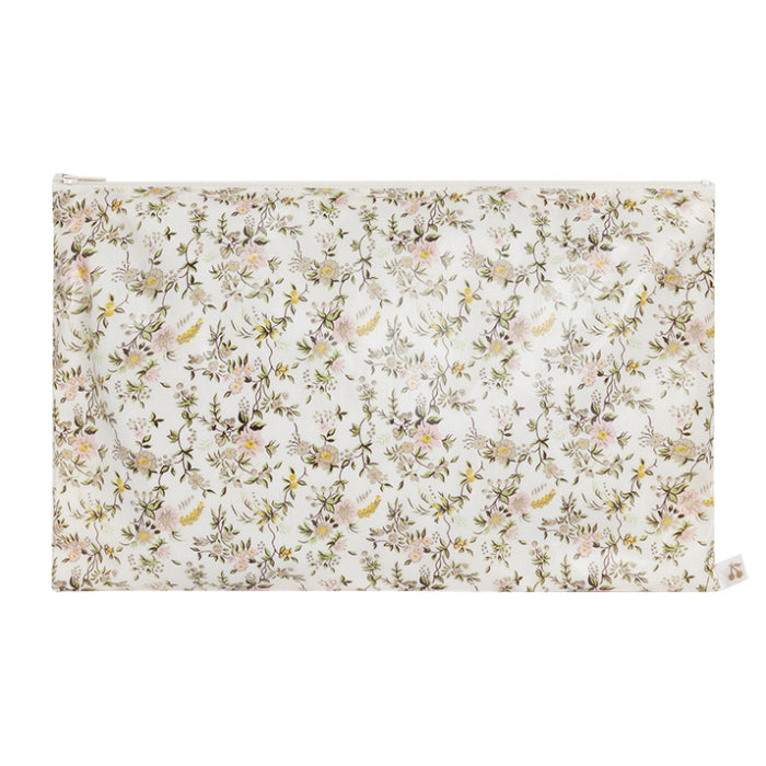 Bonpoint Zip Pouch Natural White Floral Print