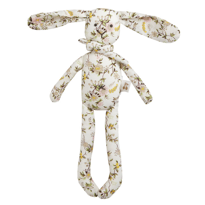 Bonpoint Taki Bunny Soft Toy Natural White Floral Print