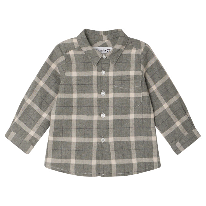 Bonpoint Baby Malo Shirt Grey Checks