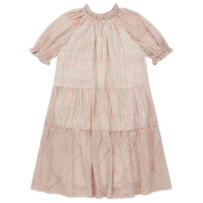 Bonton Child Emy Dress Pink Stripes