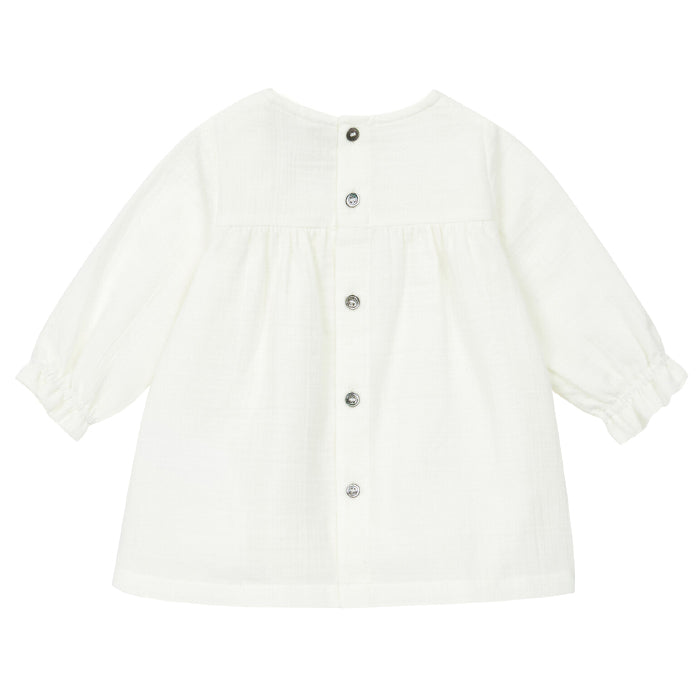 Bonton Baby Double Gauze Dress Cream