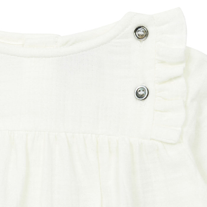 Bonton Baby Double Gauze Dress Cream