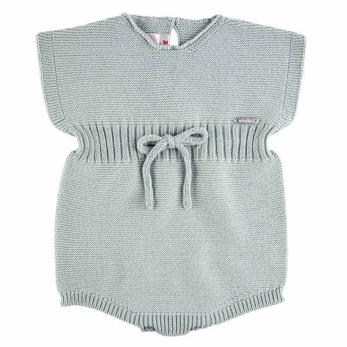 Condor Baby Garter Stitch Romper Sea Mist Green