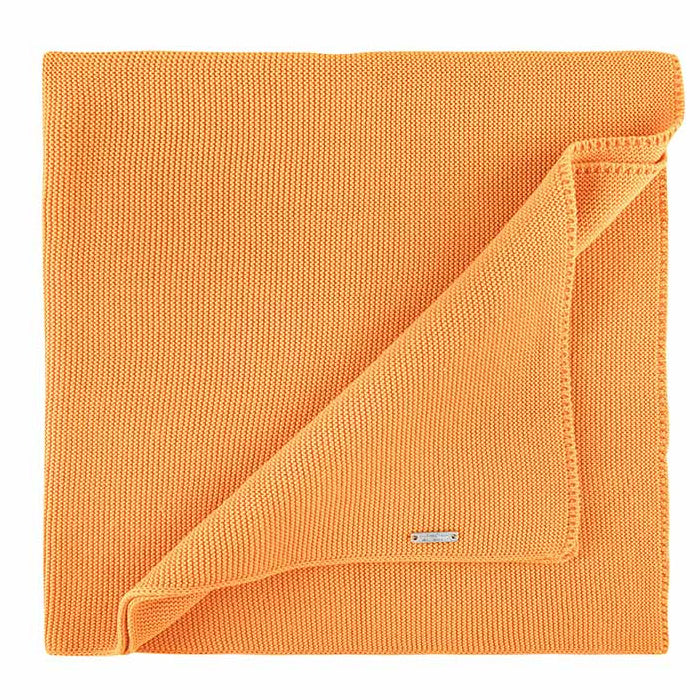 Condor Garter Stitch Blanket Peach Orange