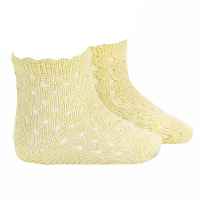 Condor Baby Openwork Extrafine Perle Socks Butter Yellow