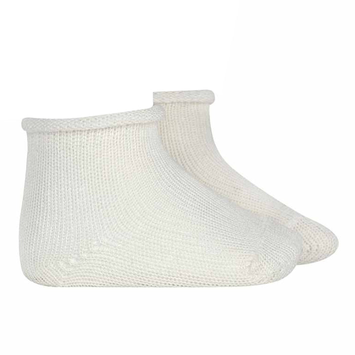 Condor Baby Perle Socks With Rolled Cuff Cream
