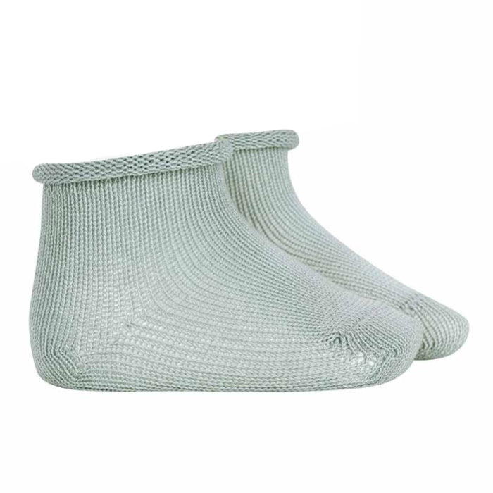 Condor Baby Perle Socks With Rolled Cuff Sea Mist Green