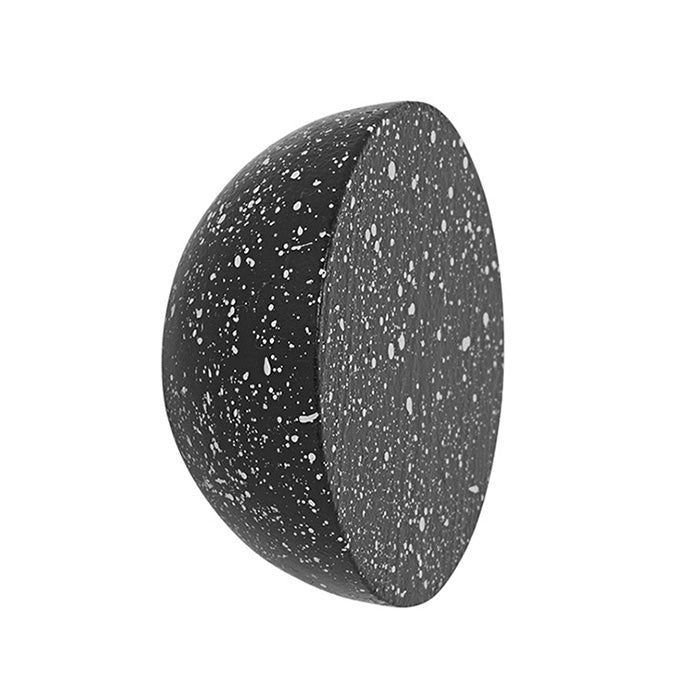 Wall hook in black with white speckles.