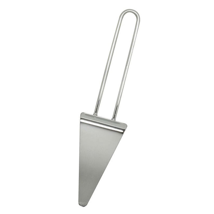 Silver metal toy pie slicer.