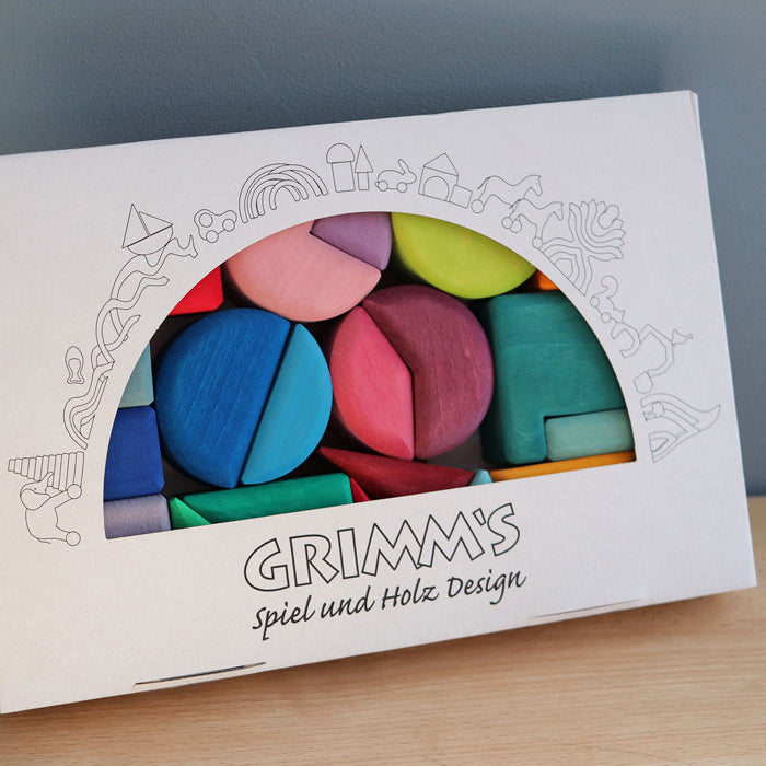 Grimm's 30 Piece Set Triangle Square Circle Building Blocks