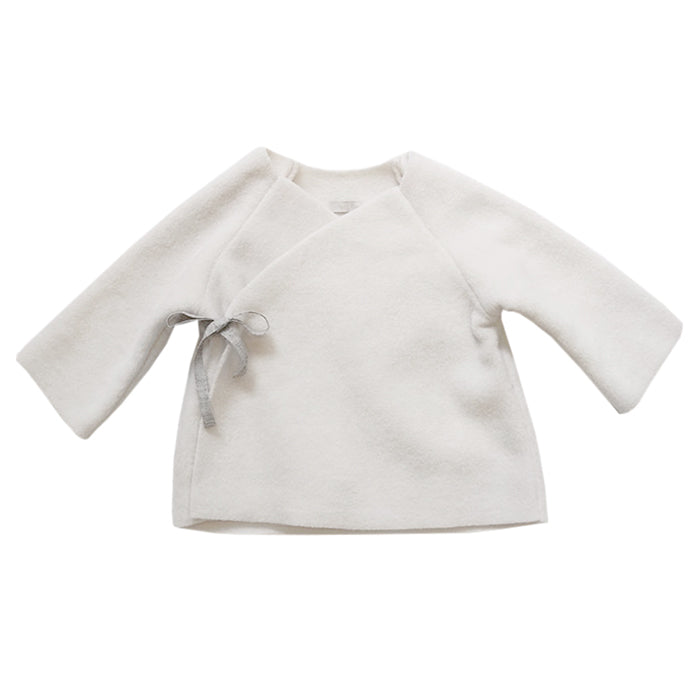 Makié Baby Fleece Kimono Jacket Ivory