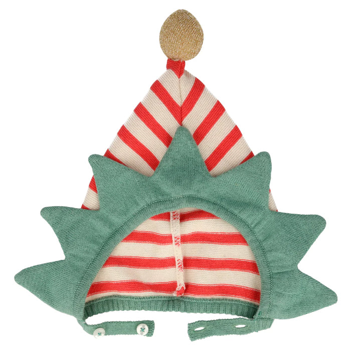 Meri Meri Christmas Elf Baby Bonnet Striped