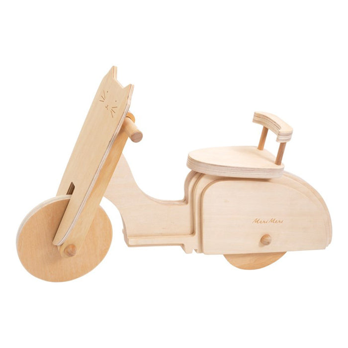 Wooden moped for dolls.