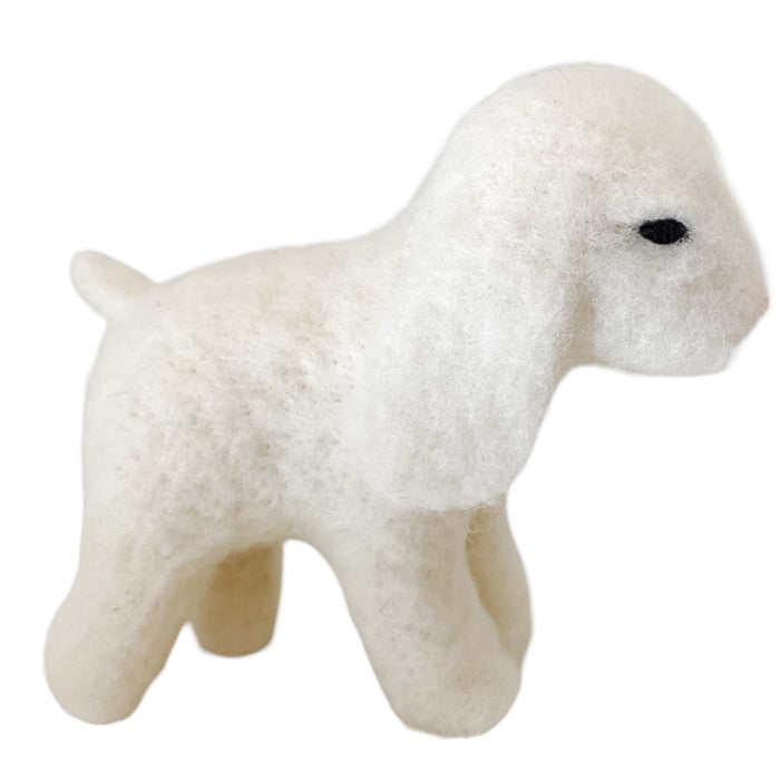 Midos Tail Hand Felted Lamb White