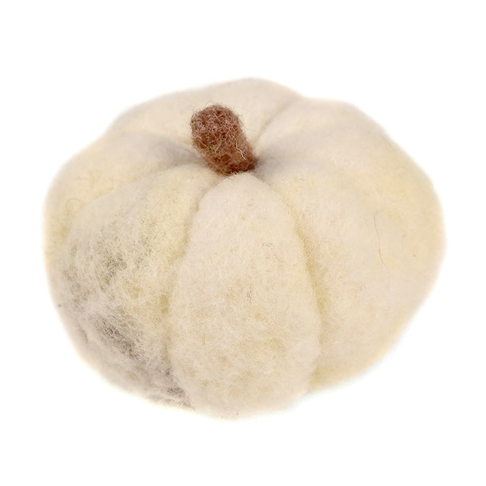 Midos Tail Hand Felted Pumpkin White