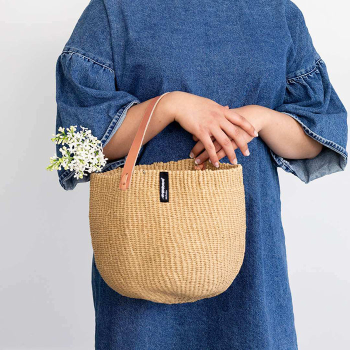 Mifuko Kiondo Basket Brown With Handle Small
