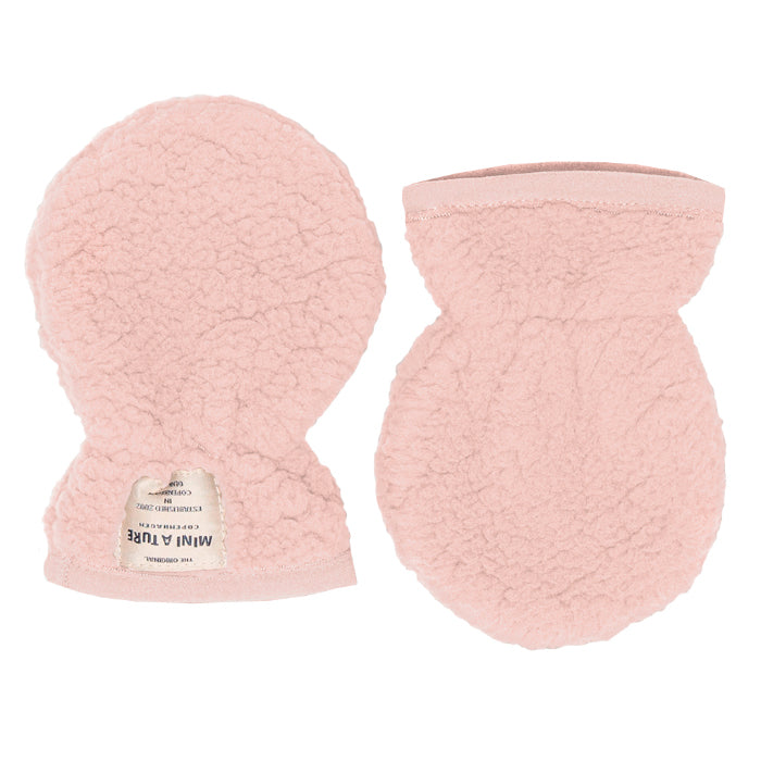 Mini A Ture Baby Wolmer Teddyfleece Mittens Cloudy Rose Pink