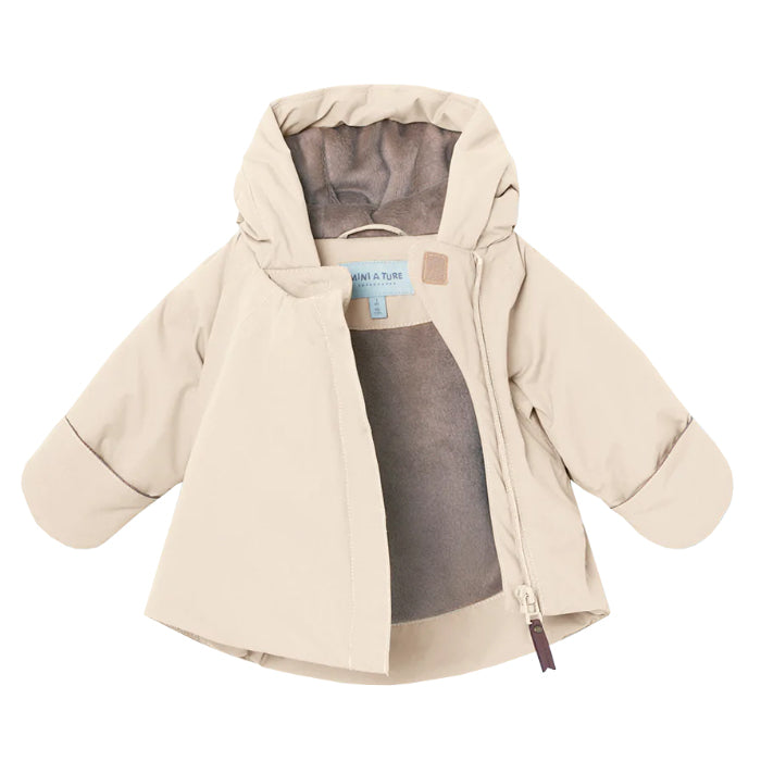 Mini A Ture Baby Yaka Winter Jacket Angora Cream Cream 6M