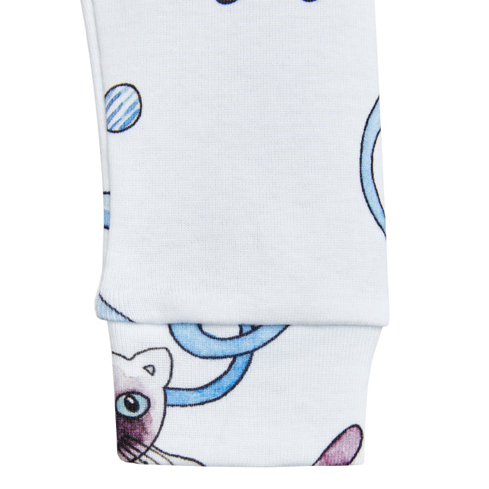 Mini Rodini Baby Siamese AOP Leggings Light Blue Advice from a